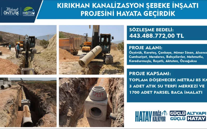 Kırıkhan Kanalizasyon Şebeke İnşaatı Projemizi Hayata Geçirdik
