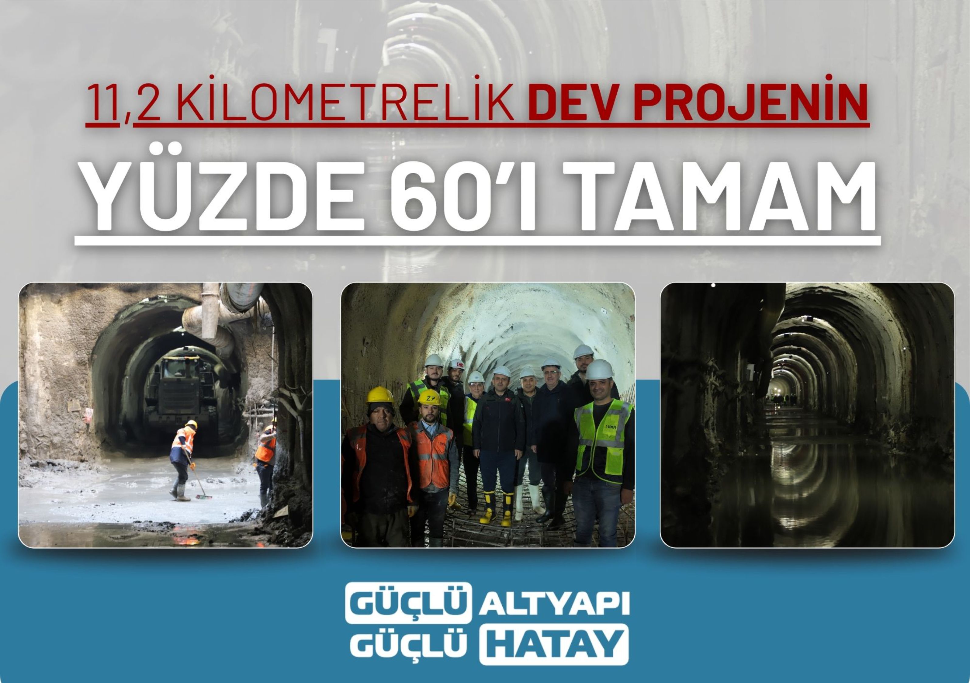 11,2 KİLOMETRELİK DEV PROJENİN YÜZDE 60’I TAMAM